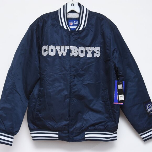 Dallas Cowboys NFL Varsity Satin Embroidered Jacket Men’s Large New w/Tag $130 - Picture 1 of 12